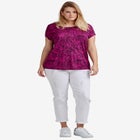 Printed cap sleeve tee image number null