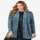 Stretch Knit Open Front Knit Topper image number null