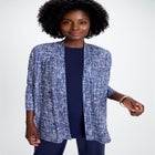 Stretch Knit Open Front Knit Topper image number null