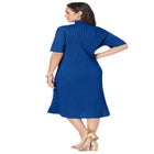 Button Front Sweater Dress image number null