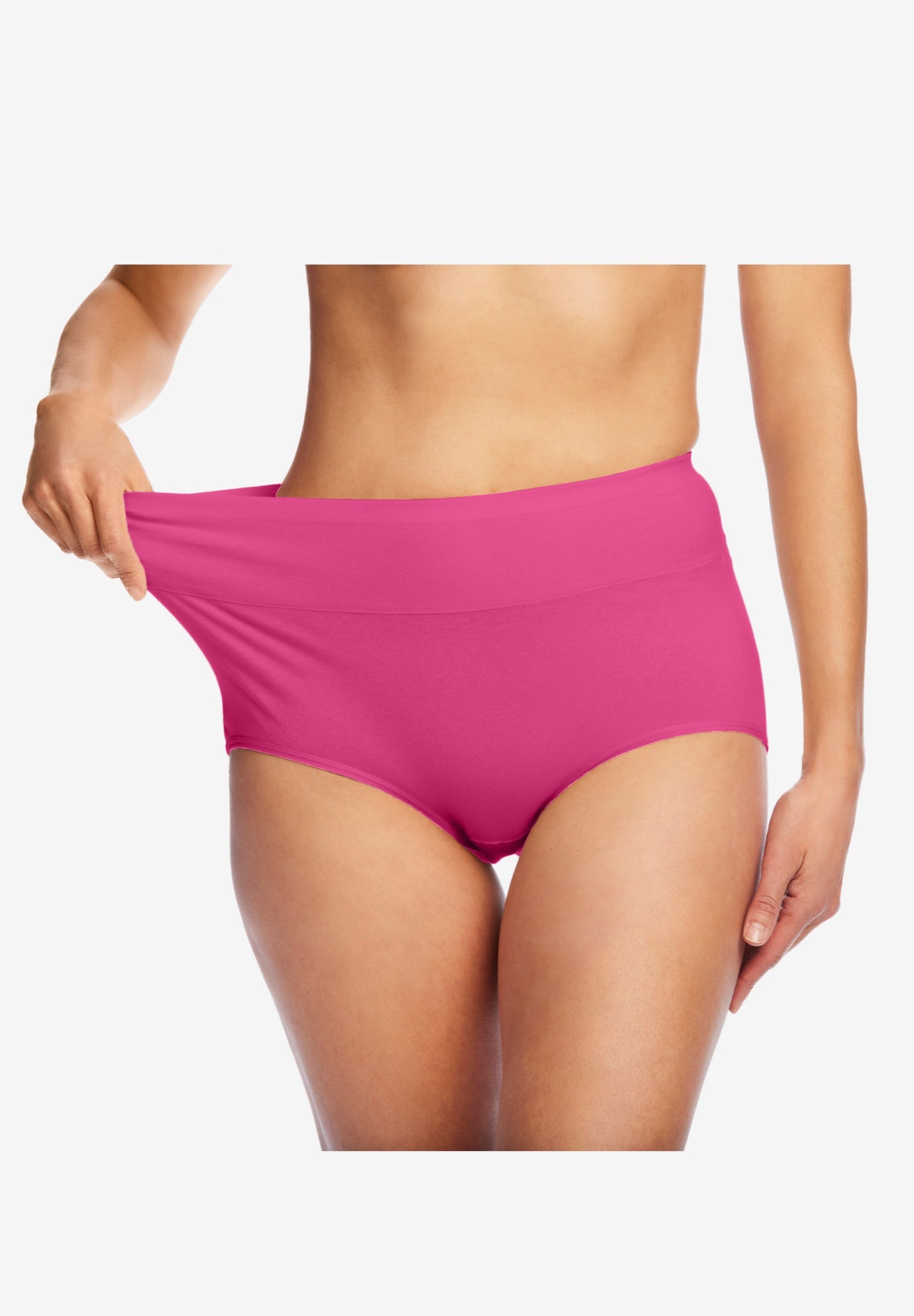 Cotton Spandex Comfort Waist Brief 2-Pack image number 2