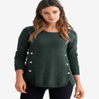 Button Trim Pullover Sweater image number null