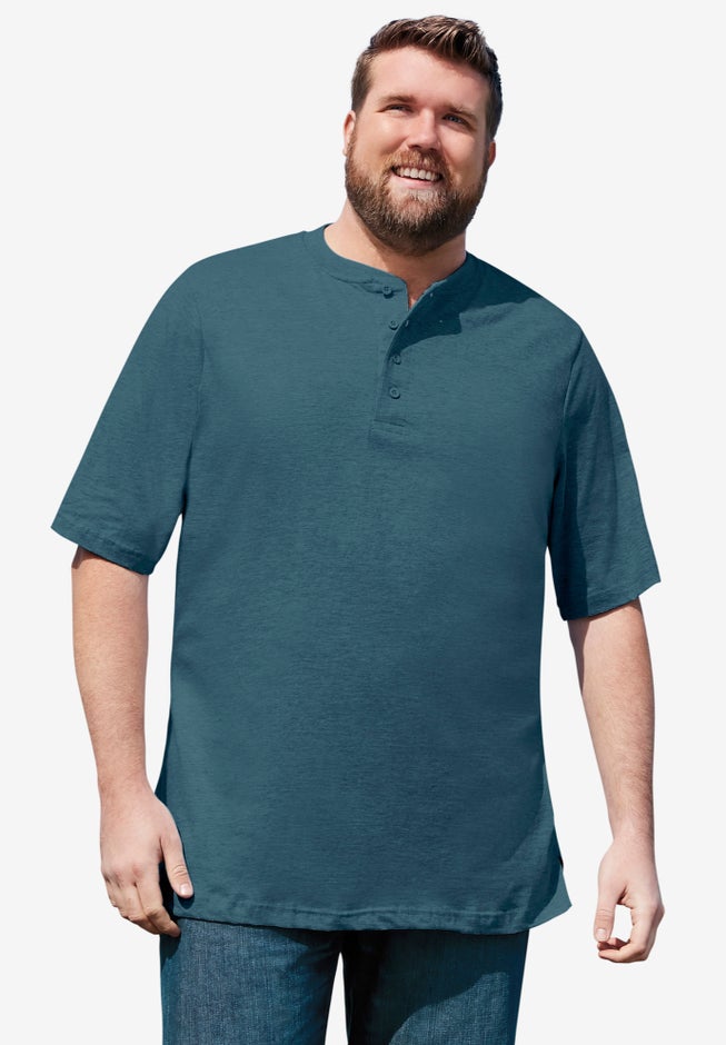 Shrink-Less Lightweight Henley T-Shirt image number 4