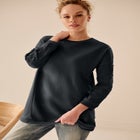 French Terry Lace Trim Sweatshirt Tunic image number null