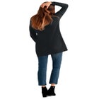 French Terry Lace Trim Sweatshirt Tunic image number null
