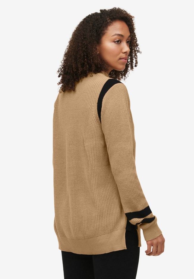 Side Stripe Mockneck Sweater image number 1