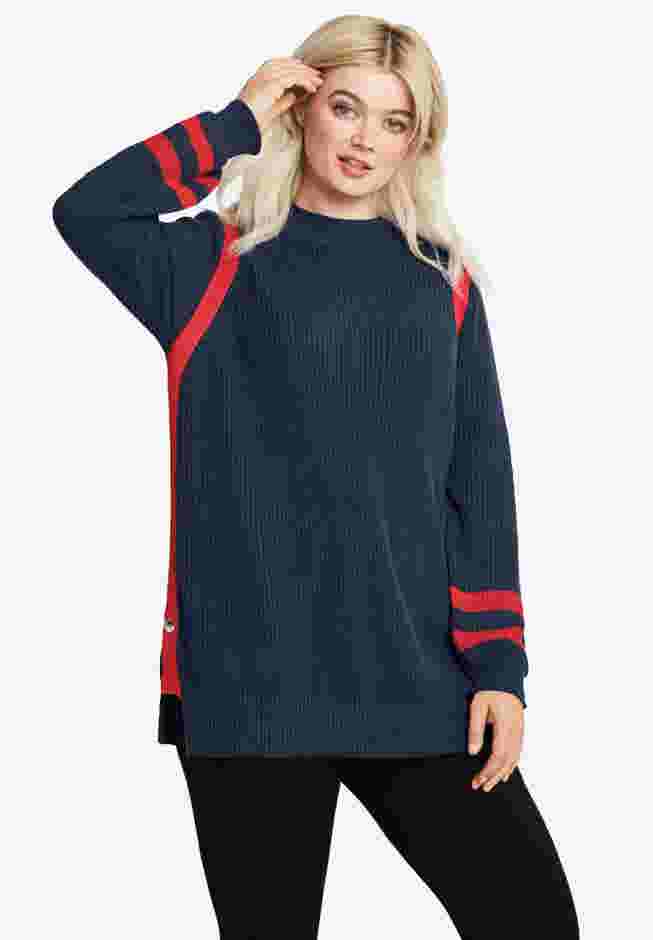Side Stripe Mockneck Sweater image number 0