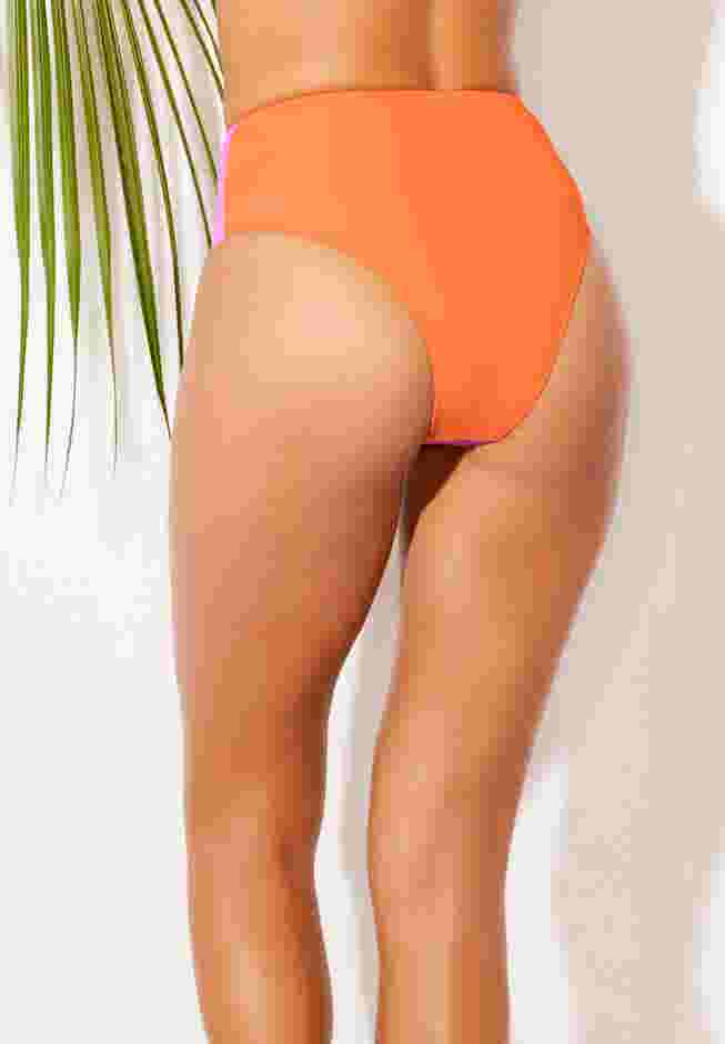 High Waist Color Block Swim Brief image number 1