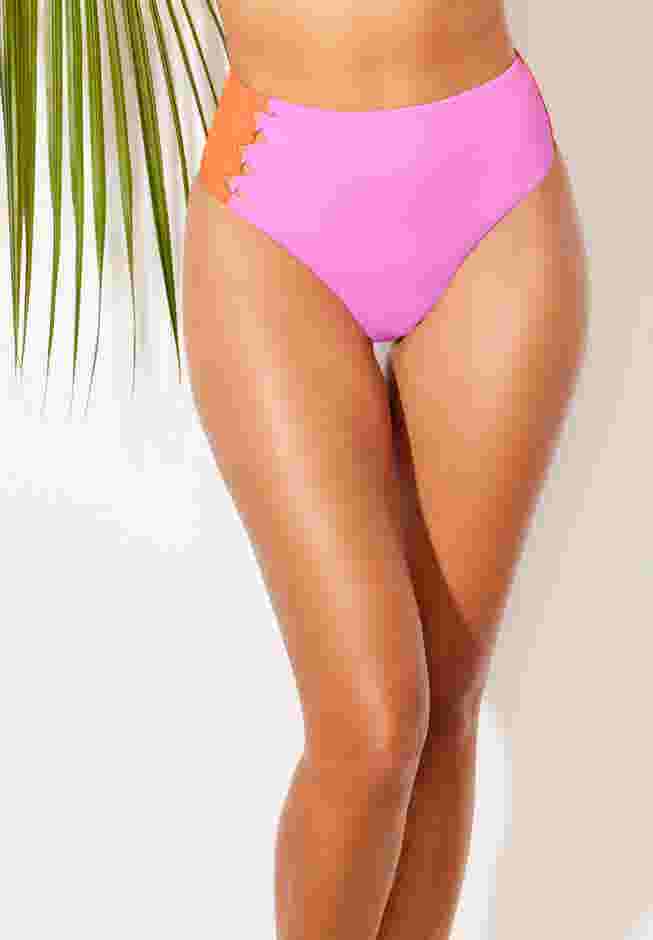 High Waist Color Block Swim Brief image number 0