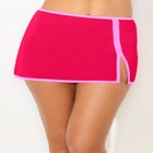 High-Waist Peekaboo Shimmer Swim Skirt image number null