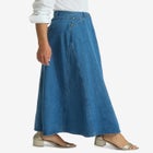 Denim Inset Maxi Skirt image number null