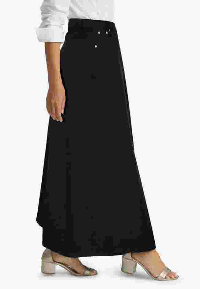 Denim Inset Maxi Skirt image number 2
