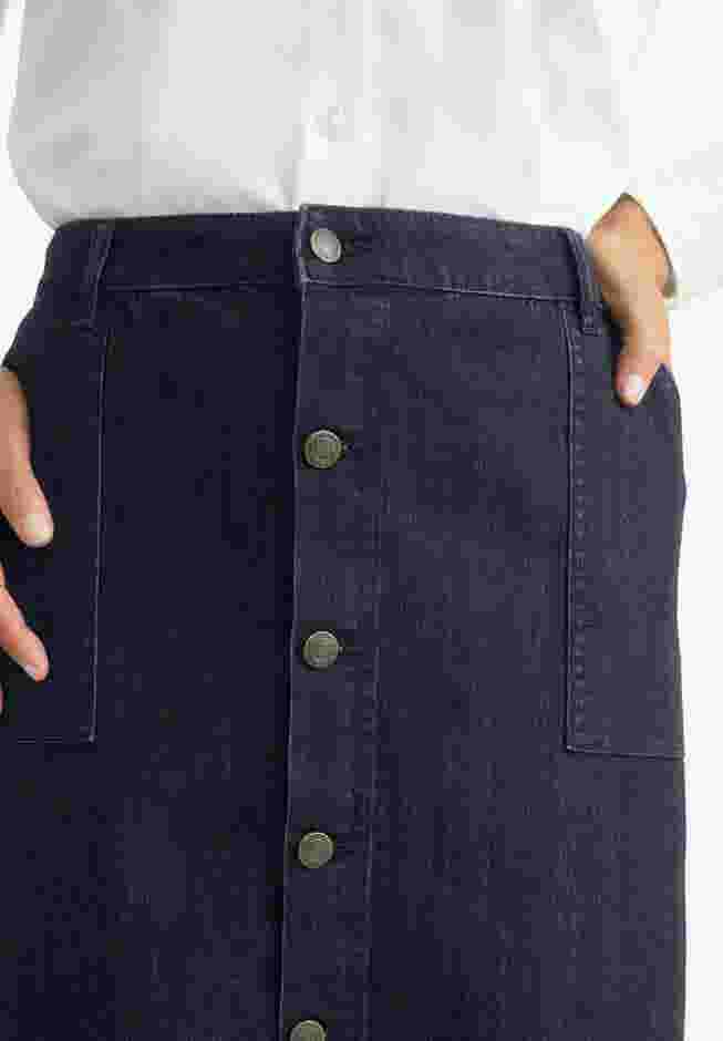 True Fit Button-Front Midi Skirt image number 3