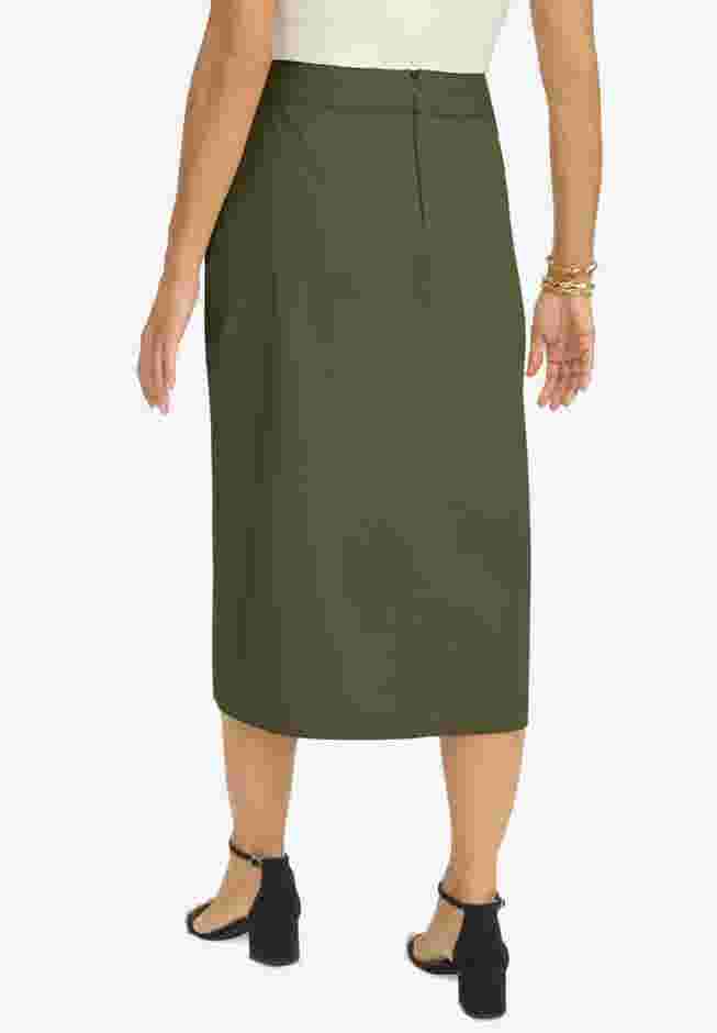 Chino Faux Wrap Skirt image number 1