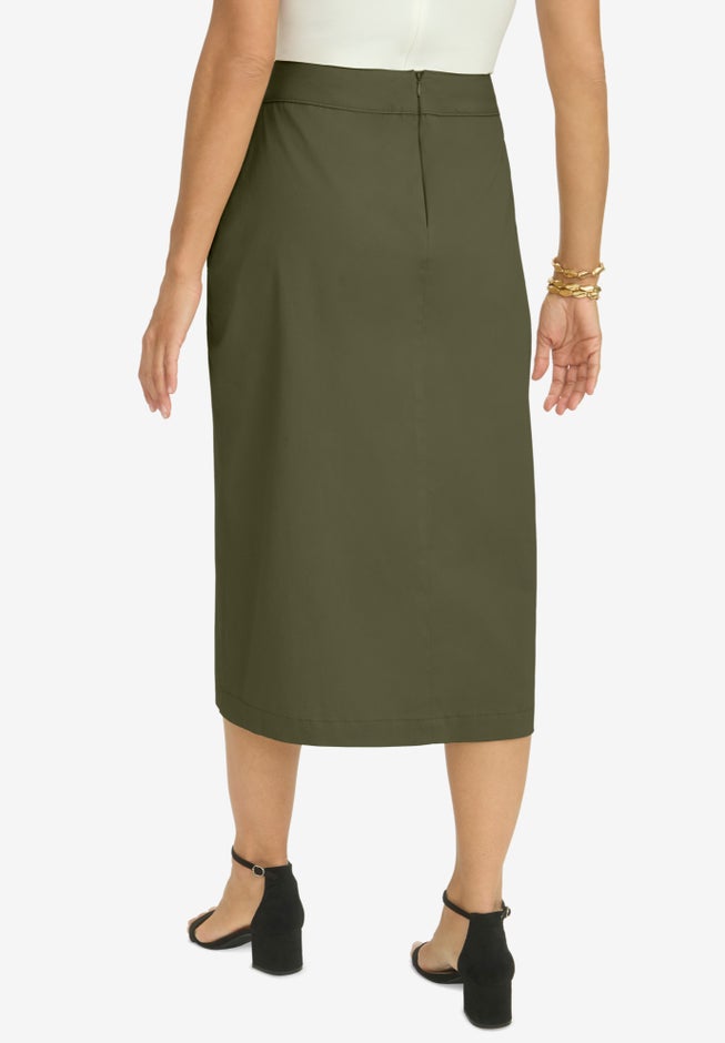 Chino Faux Wrap Skirt image number 1