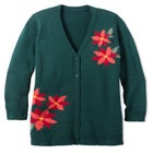 Holiday Motif Cardigan Sweater image number null