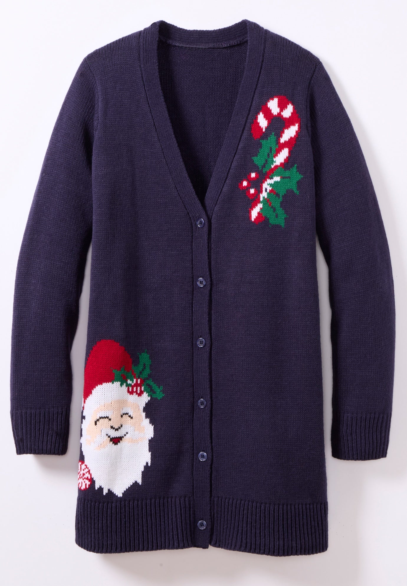 Holiday Motif Cardigan Sweater image number 6