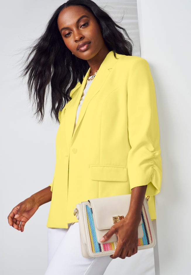 Faux Leather Ikat Handbag image number 3