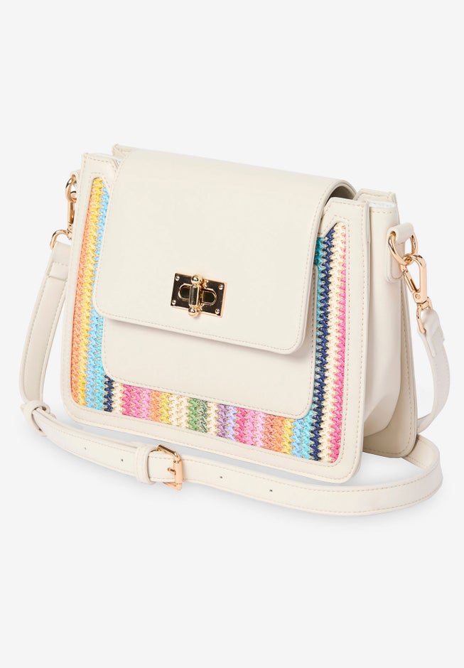 Faux Leather Ikat Handbag image number 2