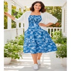 Rib Trim Cardigan Shrug Sweater image number null