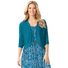 Rib Trim Cardigan Shrug image number null