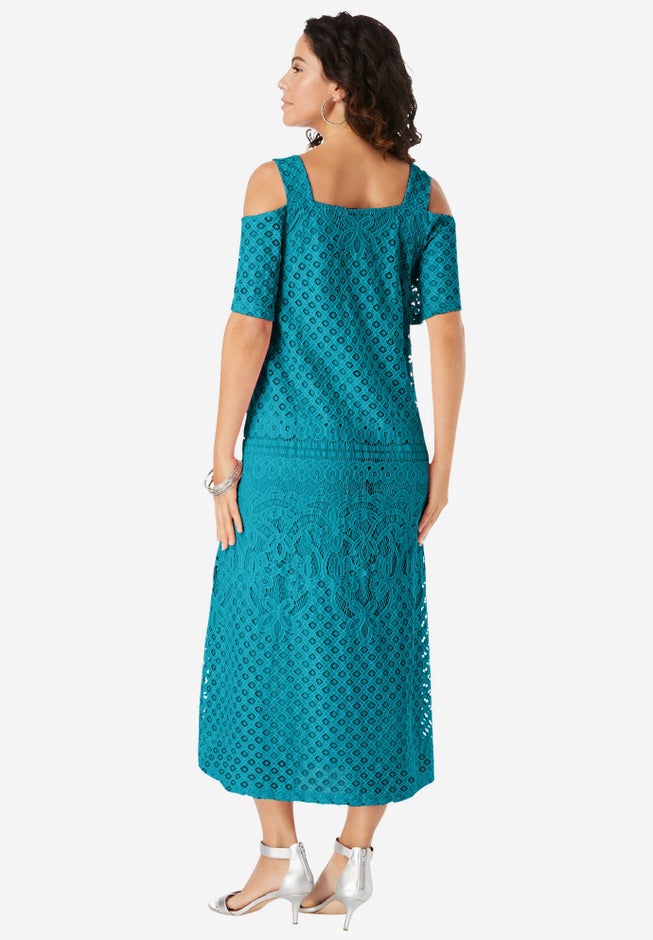 Cold-Shoulder Lace Dress image number null