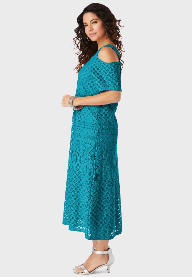 Cold-Shoulder Lace Dress image number null