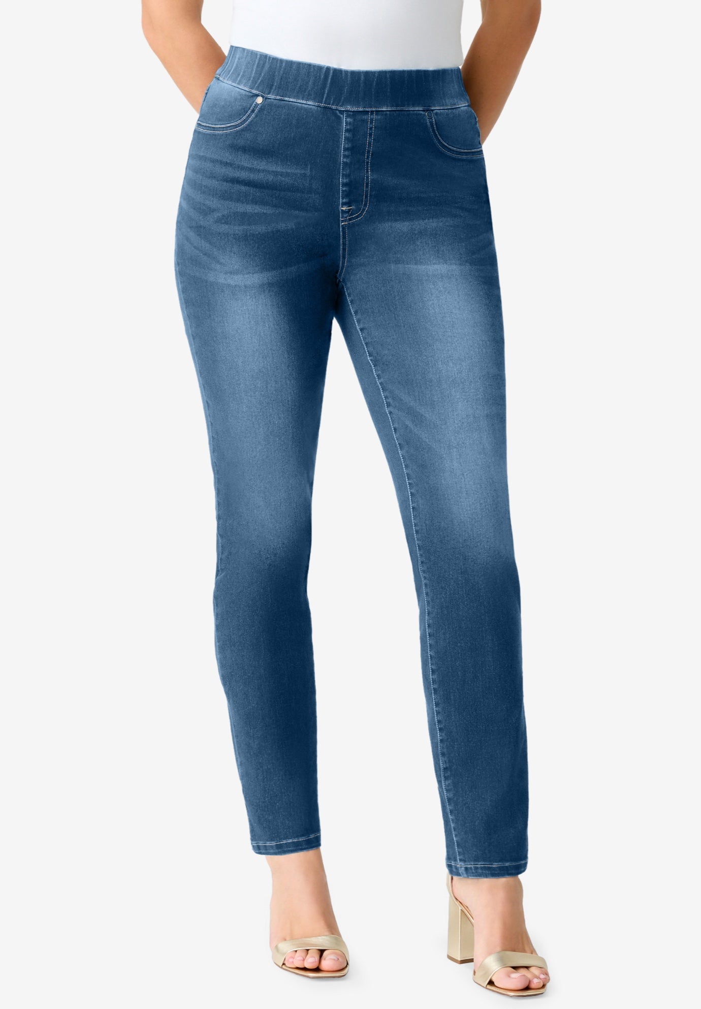 Plus Size 360° Stretch Straight Leg Jean image number 0