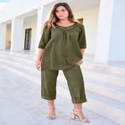 Plus Size Convertible Cargo Pants image number null