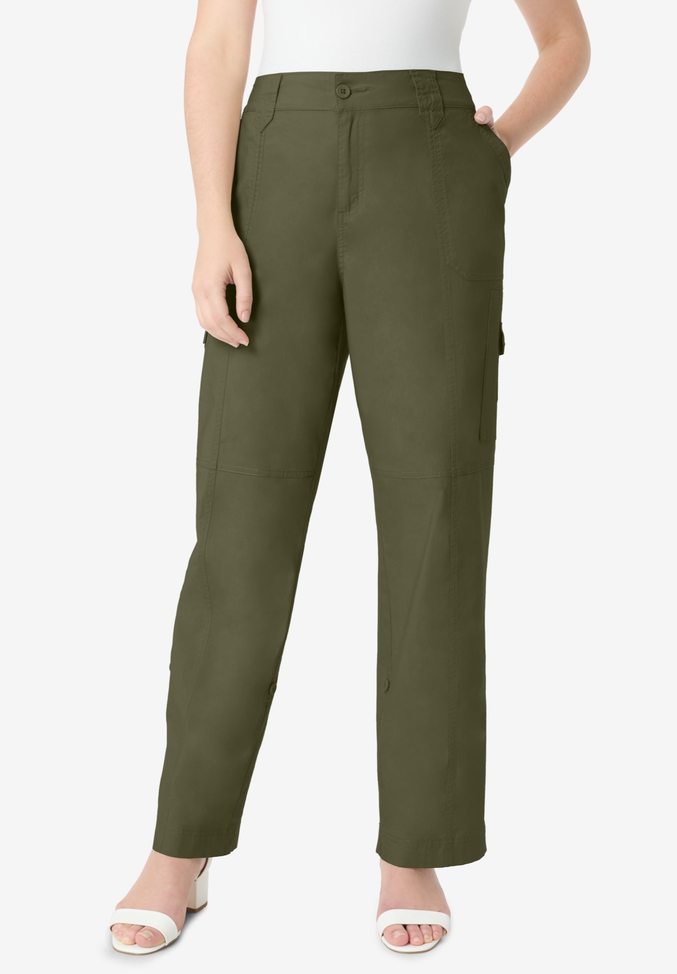 Plus Size Convertible Cargo Pants image number 1
