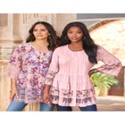 Lace Illusion Blouse image number null