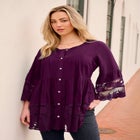 Lace Illusion Blouse image number null