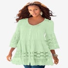 Lace Illusion Blouse image number null
