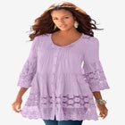 Lace Illusion Blouse image number null