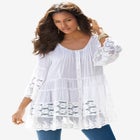 Lace Illusion Blouse image number null