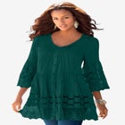 Lace Illusion Blouse image number null