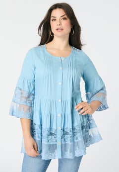 Lace Illusion Blouse