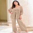 Plus Size Scallop Trim Crochet Cardigan image number null