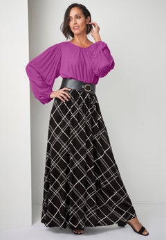 Stretch Pleated Sleeve Top