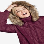 Water-Resistant Faux-Fur Trim A-Line Puffer Coat image number 2