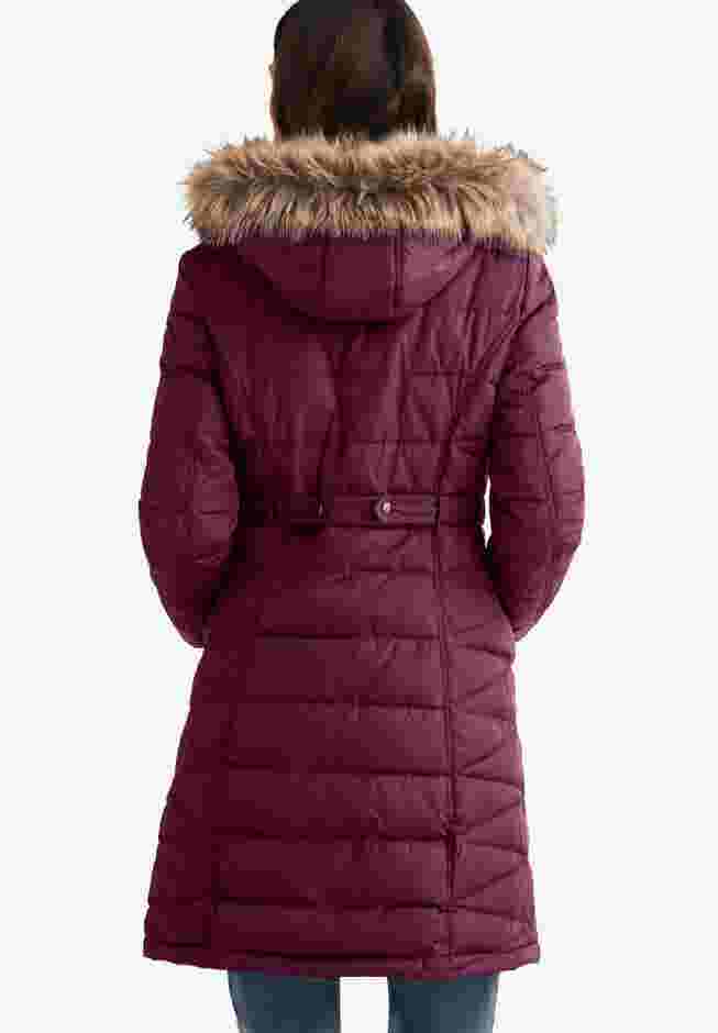 Faux Fur Trim Puffer image number 1