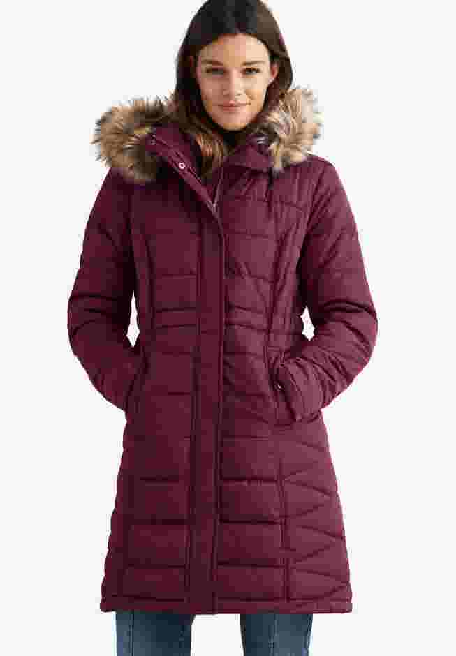Faux Fur Trim Puffer image number 0