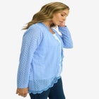 Stretch Knit Lace Topper image number null