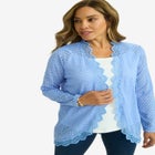 Stretch Knit Lace Topper image number null