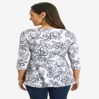 Knit Crepe Sweetheart Neck Top image number null