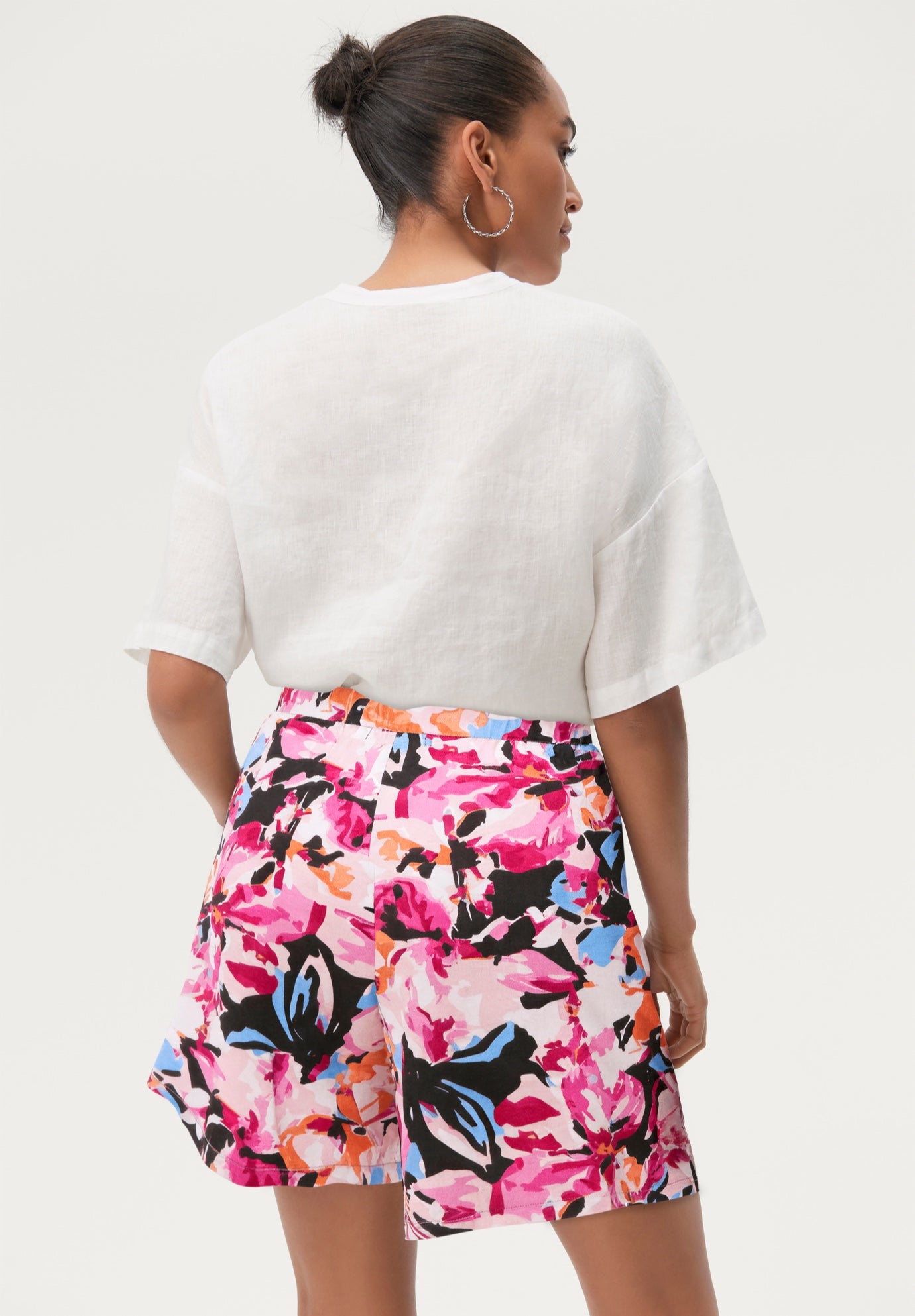 Relaxed Fit Elastic Waistband Stretch Jersey Shorts image number 1