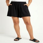 Relaxed Fit Elastic Waistband Stretch Jersey Shorts image number null