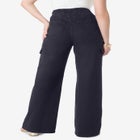 Wide Leg Cargo Knit Jean image number null
