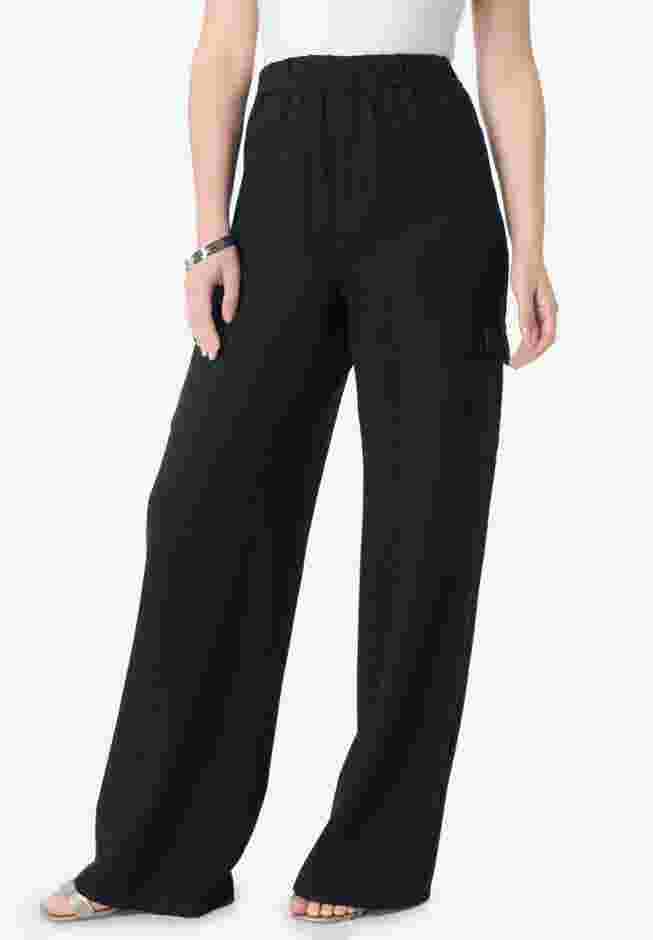 Wide Leg Cargo Knit Jean image number 0