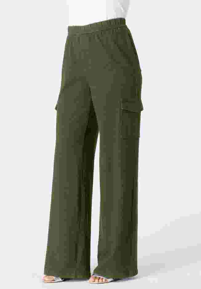 Wide Leg Cargo Knit Jean image number 0